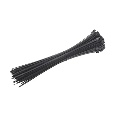 Afbeelding van Meister Kabelbinders, praktische set, 50 stuks, zwart, 150 x 3,6 mm, stevig nylon, uv bestendig, duurzaam en robuust, kabelbinderset voor bundelgoed, kabelverbinders, 7452170