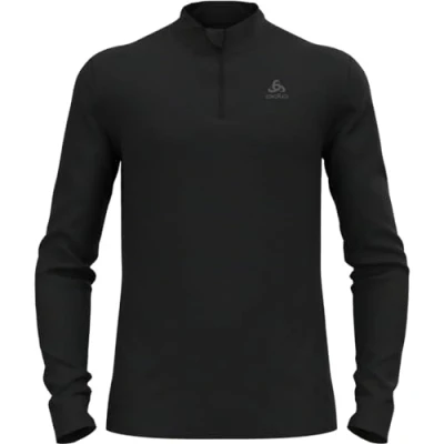 Afbeelding van Ondershirt Odlo Men Bl Top Turtle Neck L/S Half Zip Merino 2 Black S