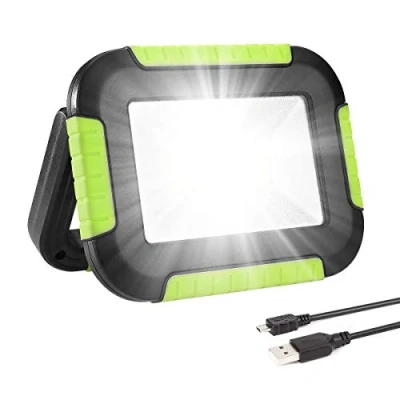 Afbeelding van LE Led accuspot, campinglamp, draagbaar, 10 W, 1000 lumen, superhelder, oplaadbare zoeklamp, dimbaar, noodlamp met 3 lichtmodi voor stroomuitval, camping enz.