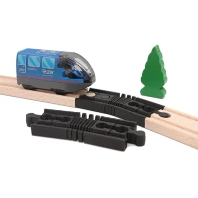Afbeelding van Locorico 2 multifunctionele rails voor houten trein, compatibel met Brio
