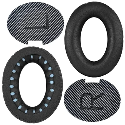 Afbeelding van QC35 Oorkussens II Vervanging Kit Cups Onderdelen Compatibel met Bose QuietComfort 35 (QC35), Stille Comfort (QC35 II) Over ear Hoofdtelefoon (Zwart)