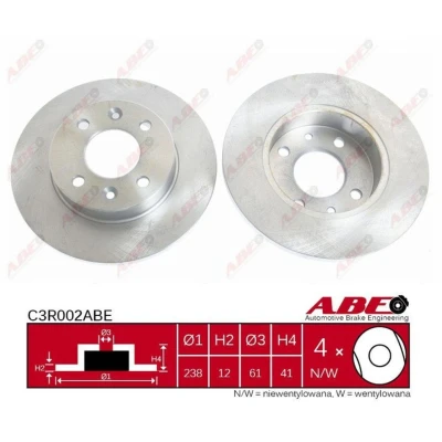 Afbeelding van ABE Remschijven C3R002ABE
