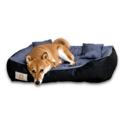 Afbeelding van Kingdog Honden en kattenbed 60x50 / 75x65 cm grijs zwart