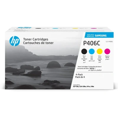 Afbeelding van Samsung CLT P406C/ELS (SU375A) Toner 4 kleuren Voordeelbundel