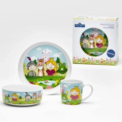 Afbeelding van Kindergeschirr Set Prinzessin van 3