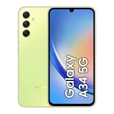 Afbeelding van Samsung Galaxy A34 5G, Android Smartphone, 6,6 inch Dynamic AMOLED display, 5.000 mAh accu, 128 GB/6 GB RAM mobiele telefoon in Awesome Lime