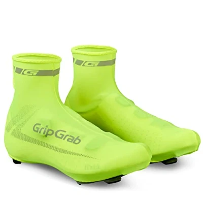 Afbeelding van GripGrab RaceAero Hi Vis Lichtgewicht Zomer Wielren Overschoenen Race Fiets Aero Tijdrit Fietsoverschoenen Geel Unisex Maat One Size