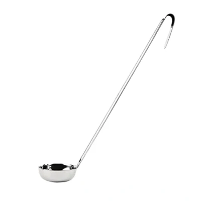 Afbeelding van Vogue platte bodem pollepel 56ml roestvrij staal keuken koken serveren gebruiksvoorwerp