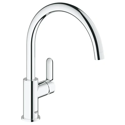 Afbeelding van GROHE BauEdge 31367000 Keukenkraan met één hand, draaibereik 360 en keramische cartouche, chroom