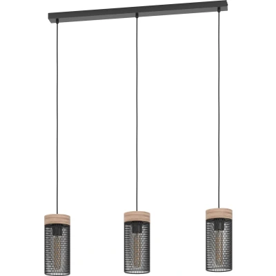 Afbeelding van EGLO Kilnsdale Hanglamp E27 81 cm Hout/Staal Zwart/Bruin