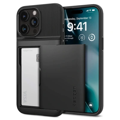 Afbeelding van Apple iPhone 15 Pro Hoesje Kunststof Spigen Hardcase/Backcover Zwart Telefoonhoesje Shockproof/Valbescherming