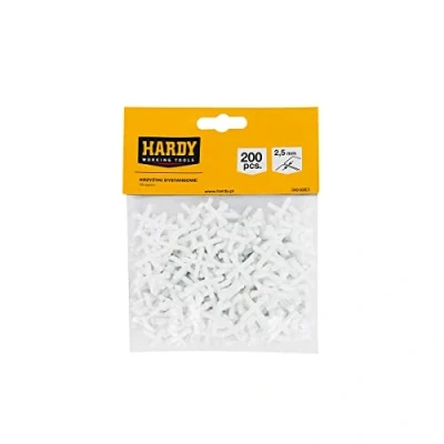 Afbeelding van HARDY WORKING TOOLS Tegelkruisen Tegelaccessoires, Tegelleghulp, Tegelafstandhouders, Voegkruisen, Kunststofkruisen, Tegelvoegen 2,5mm Verpakking van 200 Stuks