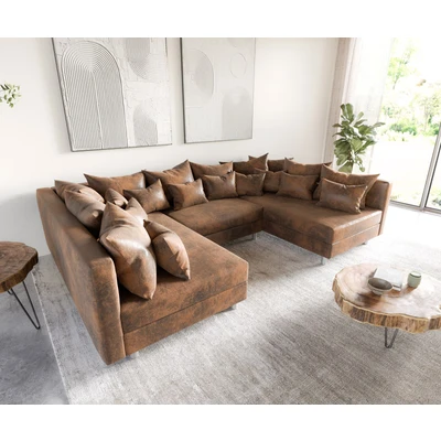 Afbeelding van bank Clovis bruin antiek Optiek woonlandschap Modulaire