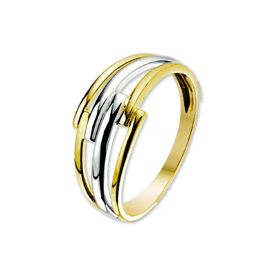 Afbeelding van Bicolor Gouden Ring 4205461 16.50 mm (52)