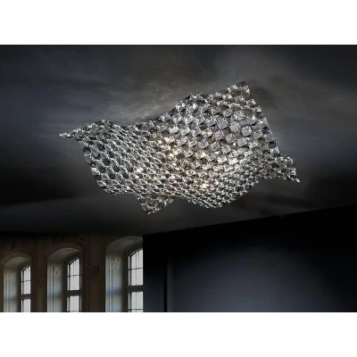 Afbeelding van Schuller Valencia Plafondlamp Saten van kristal, 56 cm