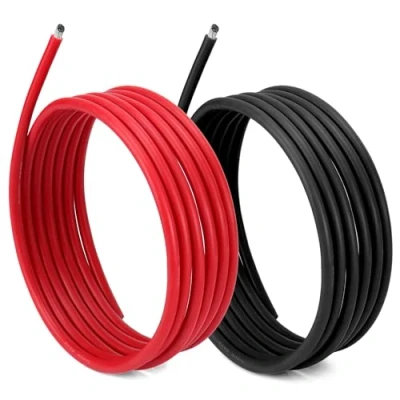 Afbeelding van QWORK® 8AWG 8,3 mm² siliconen elektronicakabel 2,5 m zwart en rood 8 gauge 1650 strengen vertinde koperen kernen flexibel, zacht, lage impedantie