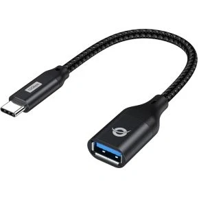 Afbeelding van Conceptronic ABBY18B tussenstuk voor kabels USB C A Zwart