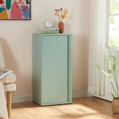 Afbeelding van [en.casa] Metalen kast Burlöv archiefkast met 1 deur kantoorkast 2 in hoogte verstelbare planken 88x40x35 cm lockerkast mint