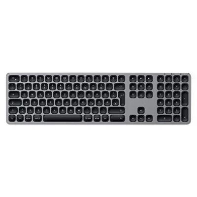 Afbeelding van SATECHI Aluminium Draadloos Bluetooth Toetsenbord Met Numeriek Toetsenblok Voor M2/M1 Macbook Pro/Air, iPad M2 Mac Mini, iMac M1 (Layout DE Duits)