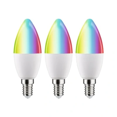 Afbeelding van Paulmann 29152 standaard 230 V Smart Home Zigbee LED peer E14 3x470 lm 3x5 W RGBW+ dimbaar mat verlichtingsmiddel