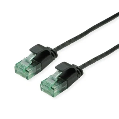 Afbeelding van ROLINE RM UTP DataCenter Patchkabel Cat.6A (Klasse EA), extra dun, zwart, 5 m
