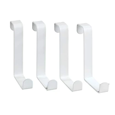 Afbeelding van Deurhaken opdekdeur en stompe deur Wenko Wit 4 stuks