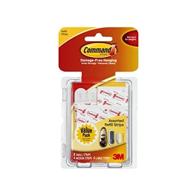 Afbeelding van Command 17200 ES Algemene Doel Zelfklevende Strips Asst, Wit, One Size