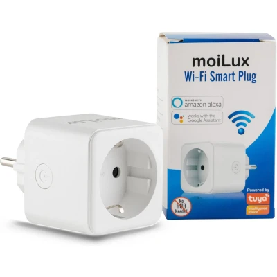 Afbeelding van MoiLux Slimme Stekker Smart Plug Wifi Tijdschakelaar &amp; Energiemeter Werkt met Alexa en Google Home