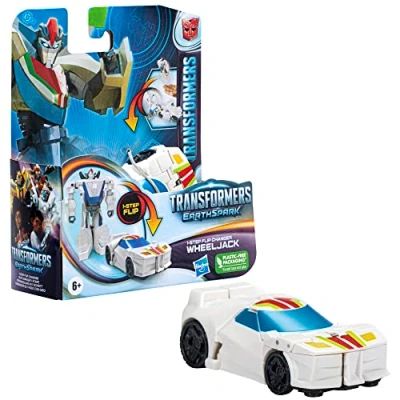 Afbeelding van Transformers speelgoed EarthSpark 1 Step Flip Changer, Wheeljack actiefiguur, 10 cm, robotspeelgoed vanaf 6 jaar