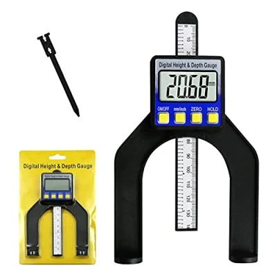Afbeelding van RUIZHI Digitale Dieptemeter Hoogtemeter 0 80 mm Profieldieptemeter Display Carpenter Hoogmaat Tool voor Houtbewerking en Machinebouw