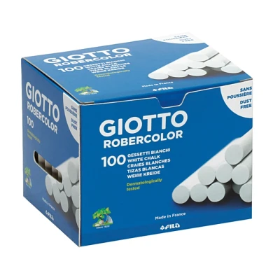 Afbeelding van Schoolbordkrijt Giotto wit doos à 100 stuks