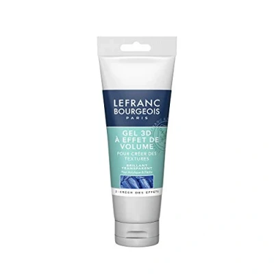 Afbeelding van Lefranc &amp; Bourgeois 300659 3D glansgel, voor volume effecten van acrylverf, glanzende, niet vergelende afwerking, fles 120 ml, transparant, glansgel ml
