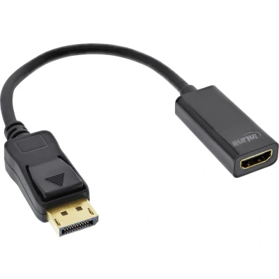 Afbeelding van InLine® DisplayPort naar HDMI adapterkabel met audio, male