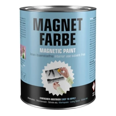 Afbeelding van Milacor Magneetverf voor binnen grijs, 1 liter