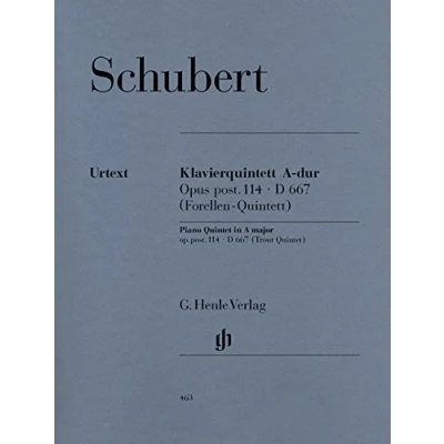 Afbeelding van Franz Schubert Quintet In A Op. Post.114 D.667 &#039;Trout Quintet&#039; Piano