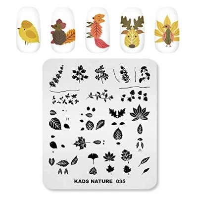 Afbeelding van KADS Nail Stempelen Plaat Kokosboom Natuur Sjabloon Afbeelding Ontwerp Platen voor Art Decoratie en DIY (NA035)
