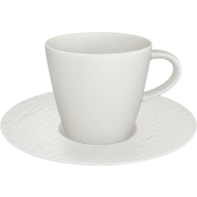 Afbeelding van Villeroy &amp; Boch Koffiekop en schotel Manufacture Rock Wit 160 ml