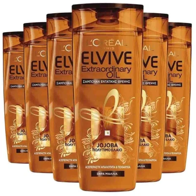 Afbeelding van 6x L&#039;Oréal Elvive Extraordinary Oil Shampoo Jojoba 400 ml