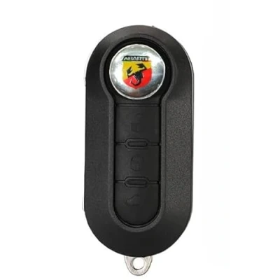 Afbeelding van Reservesleutel voor afstandsbediening, behuizing met 3 toetsen, compatibel 500 Abarth + logo