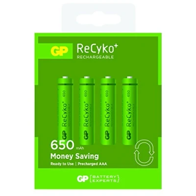 Afbeelding van GP ReCyko Rechargeable AAA batterijen 650mAh 4 stuks