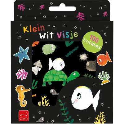 Afbeelding van Clavis Klein wit visje stickerset. 3+