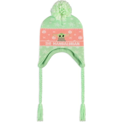 Afbeelding van Disney Star Wars The Mandalorian Grogu Sherpa Pompom Beanie muts Groen