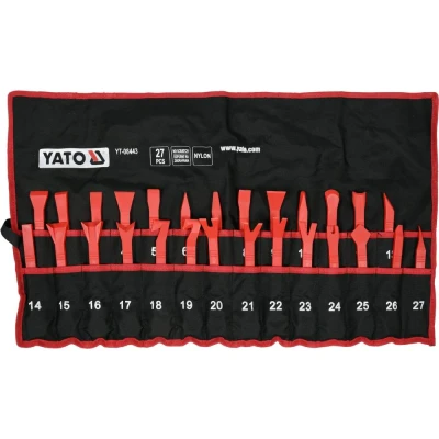 Afbeelding van Yato, Voertuig gereedschap, Professionele demontageset voor binnenbekleding 27 stuks in zak YT 08443