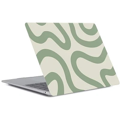 Afbeelding van Hoesje Compatibel voor Nieuwe Macbook Air 13 inch A2337 A2179 A1932 M1 Release 2020 2019 2018 met Retina Display en Touch ID, Plastic Hard Shell Beschermhoes Snap Case, Groen