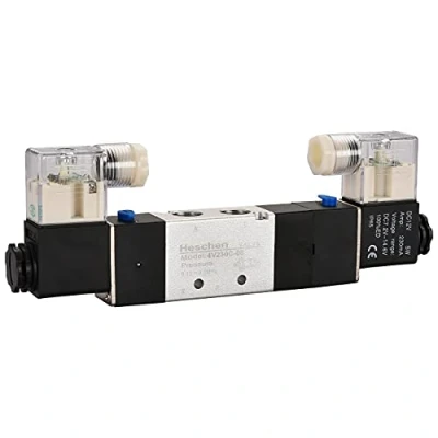 Afbeelding van Heschen Elektrische Pneumatische Magneetklep, 4V230 08C, 12VDC, PT1/4&quot;, 5 Manier 3 Positie, Ce
