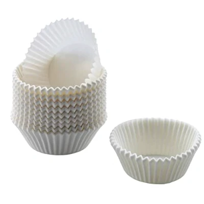 Afbeelding van Original Kaiser Inspiration papieren mini muffins vormpjes, 200 stuks, klein 4,5 cm, muffinvormpjes, papier, wit, vetdicht, ideaal voor zoete en hartige