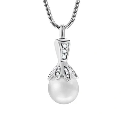 Afbeelding van Dutch Duvall ashanger Parel RVS Assieraad zilverkleurig met ketting incl vulset