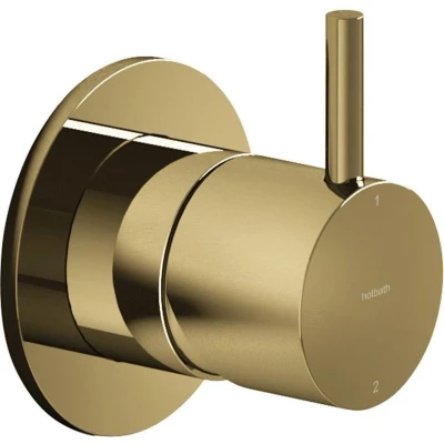 Afbeelding van HotBath Cobber Afbouwdeel 2 weg Omstel CB011EXT Gepolijst Messing