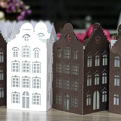 Afbeelding van Snijmallen voor het maken van kaarten, YunTrip Building Lanterns Metal Cutting Dies DIY Scrapbooking Album Embossing Foto Craft Papieren Kaarten Decoratieve