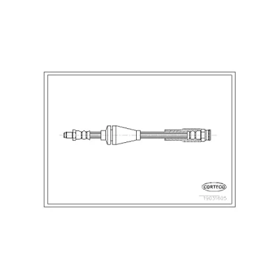 Afbeelding van CORTECO 19031605 Remslang Vooras 440mm M10X1 FIAT: Panda II Hatchback (169) 1.2 4x4, 1.4, Natural Power, 1.1, 1.2, 1.3 D Multijet